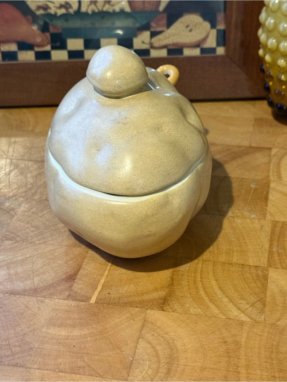 Vintage Ceramic Baked Potato Soup Tureen with Ladle